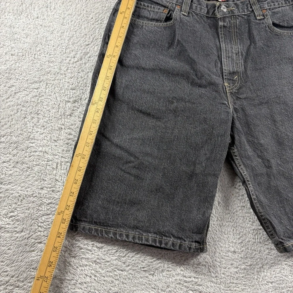 Vintage Levi 569 Jorts Mens 36 Black Dark Wash Jean Shorts Denim 11